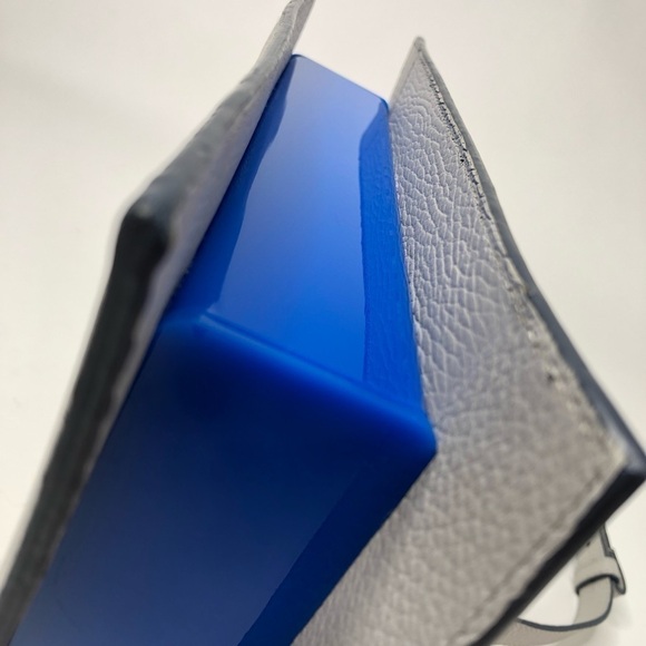 Rare Meli Melo Thela Prep Spex Pebbled Leather Light Stone Grey Shoulder Purse - Picture 9 of 16